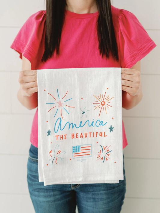 America the Beautiful Flour Sack Towel