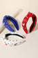 USA Charm Embellished Knot Headband