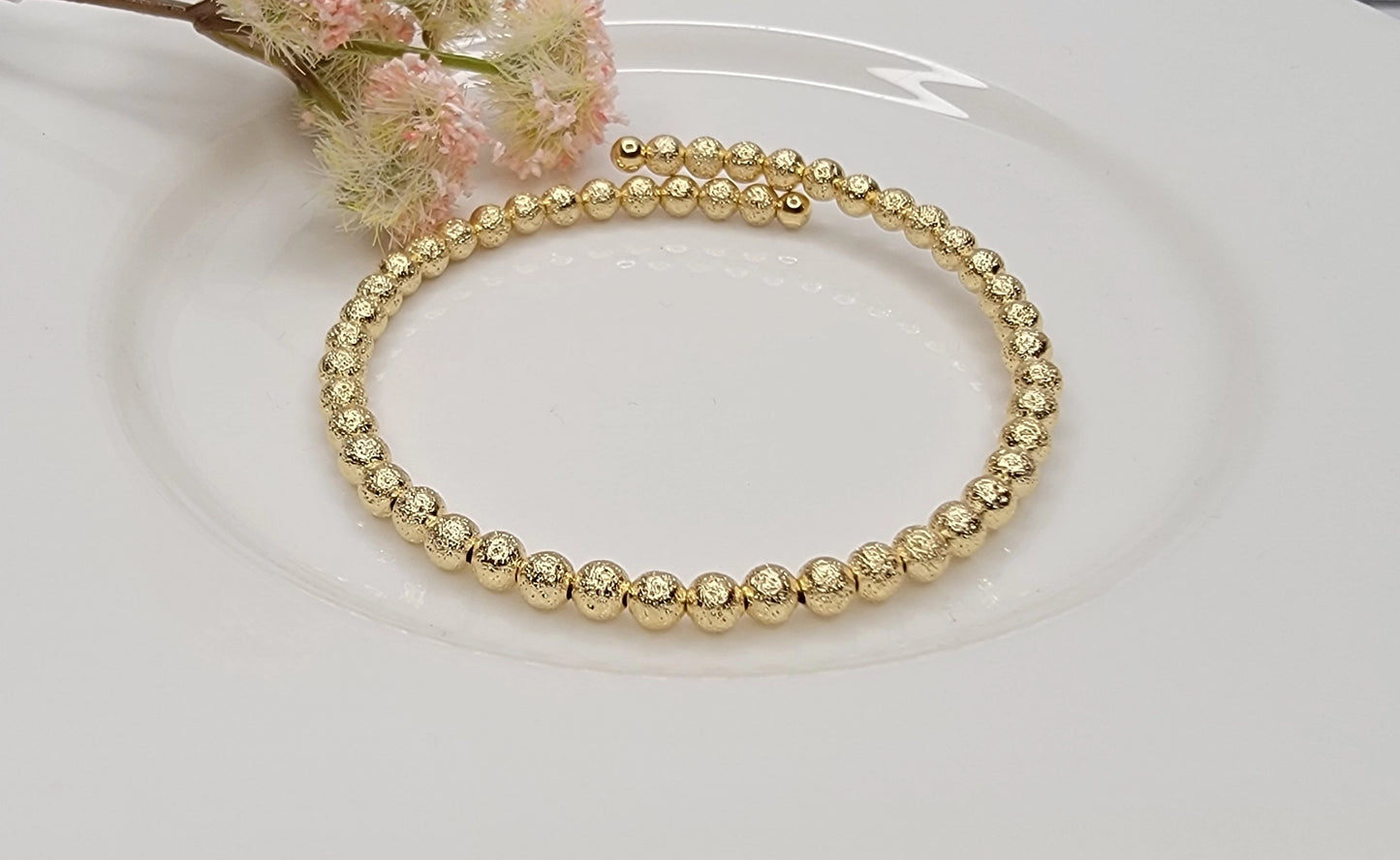 Round Beaded Adjustable Bangle | MULTIPLE COLORS