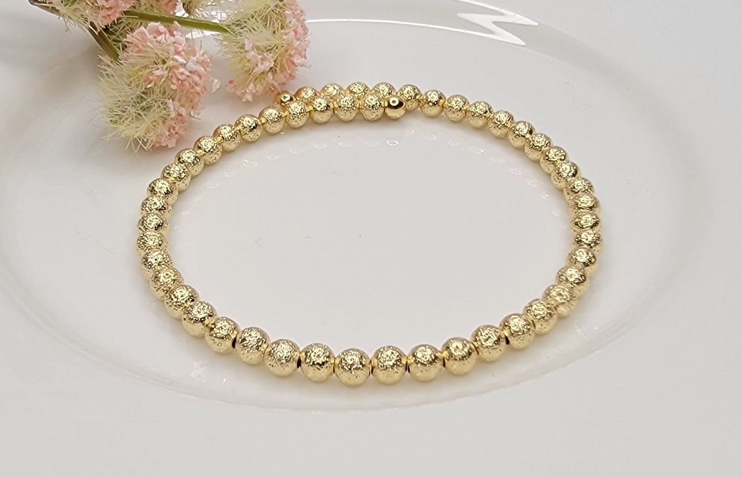 Round Beaded Adjustable Bangle | MULTIPLE COLORS