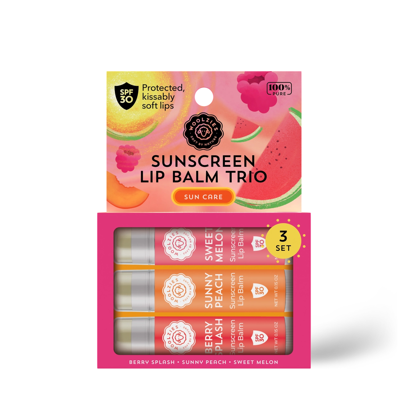 Summer Sun Lip Balm Trio with SPF 30