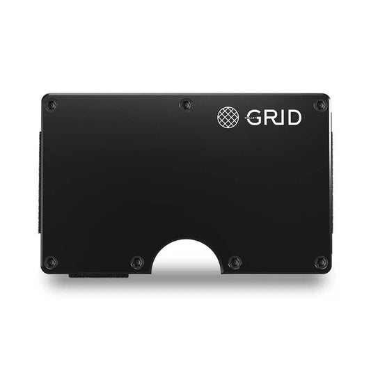 Black Aluminum GRID Wallet