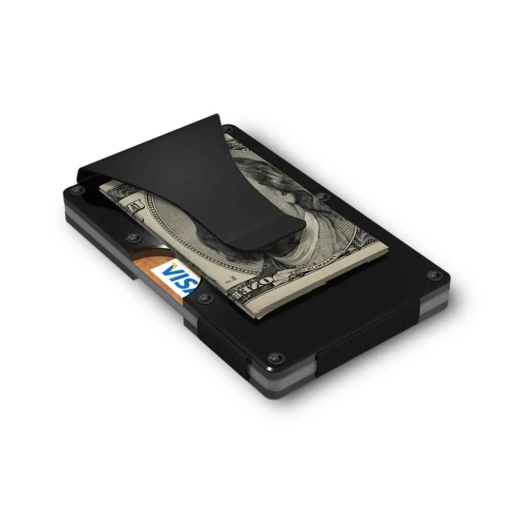 Black Aluminum GRID Wallet