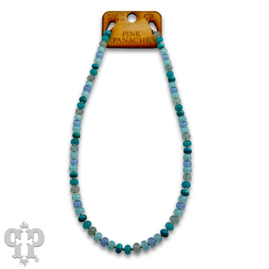 Turquoise Ombre Beaded Necklace
