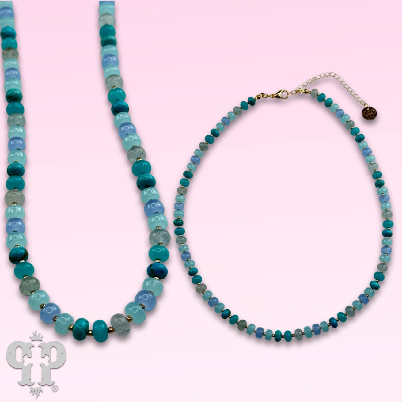 Turquoise Ombre Beaded Necklace