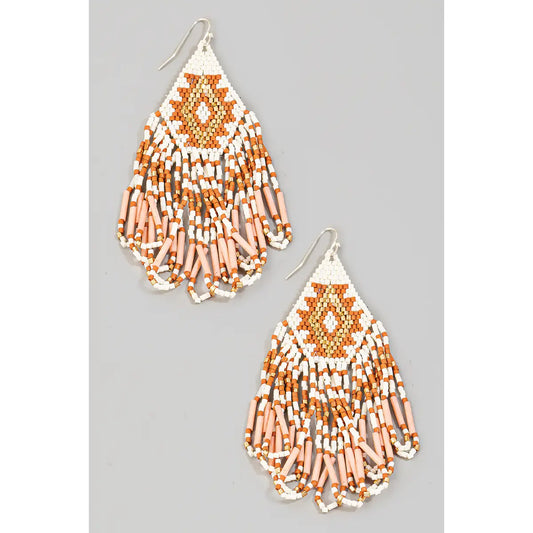 Boho Beaded Dangle Earrings