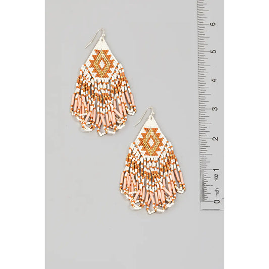 Boho Beaded Dangle Earrings
