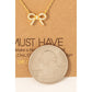 Gold CZ Bow Pendant Necklace