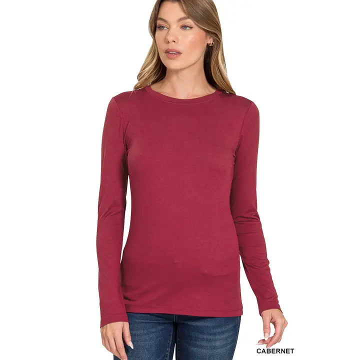 ZENANA Basic Long Sleeve | MULTIPLE COLORS