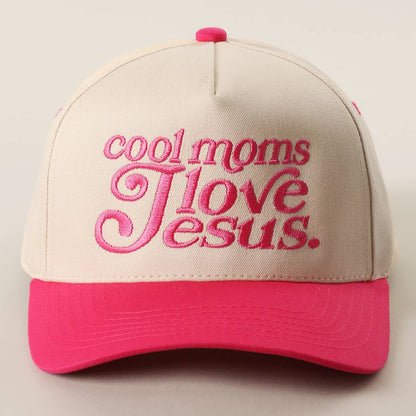 Cool Moms Love Jesus Embroidery Trucker Hat | MULTIPLE COLORS