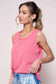Bubblegum Raised Ribbed Tank