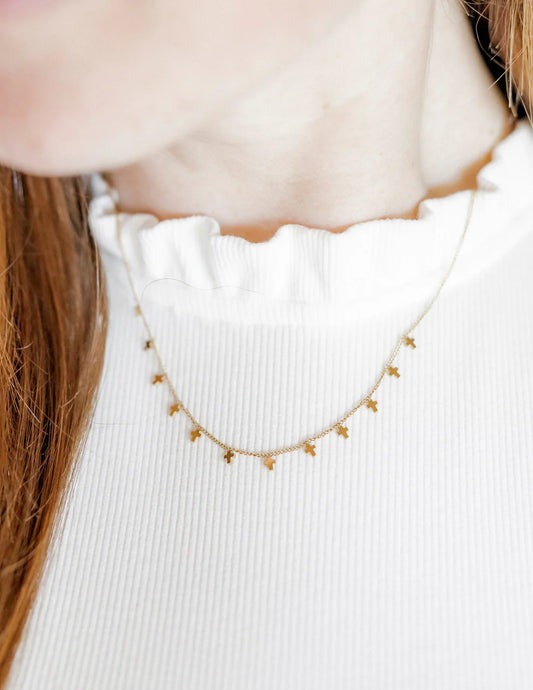 Kait Cross Charm Necklace