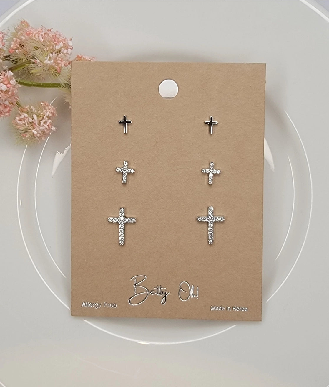 Cross Stud Earring Set | MULTIPLE COLORS
