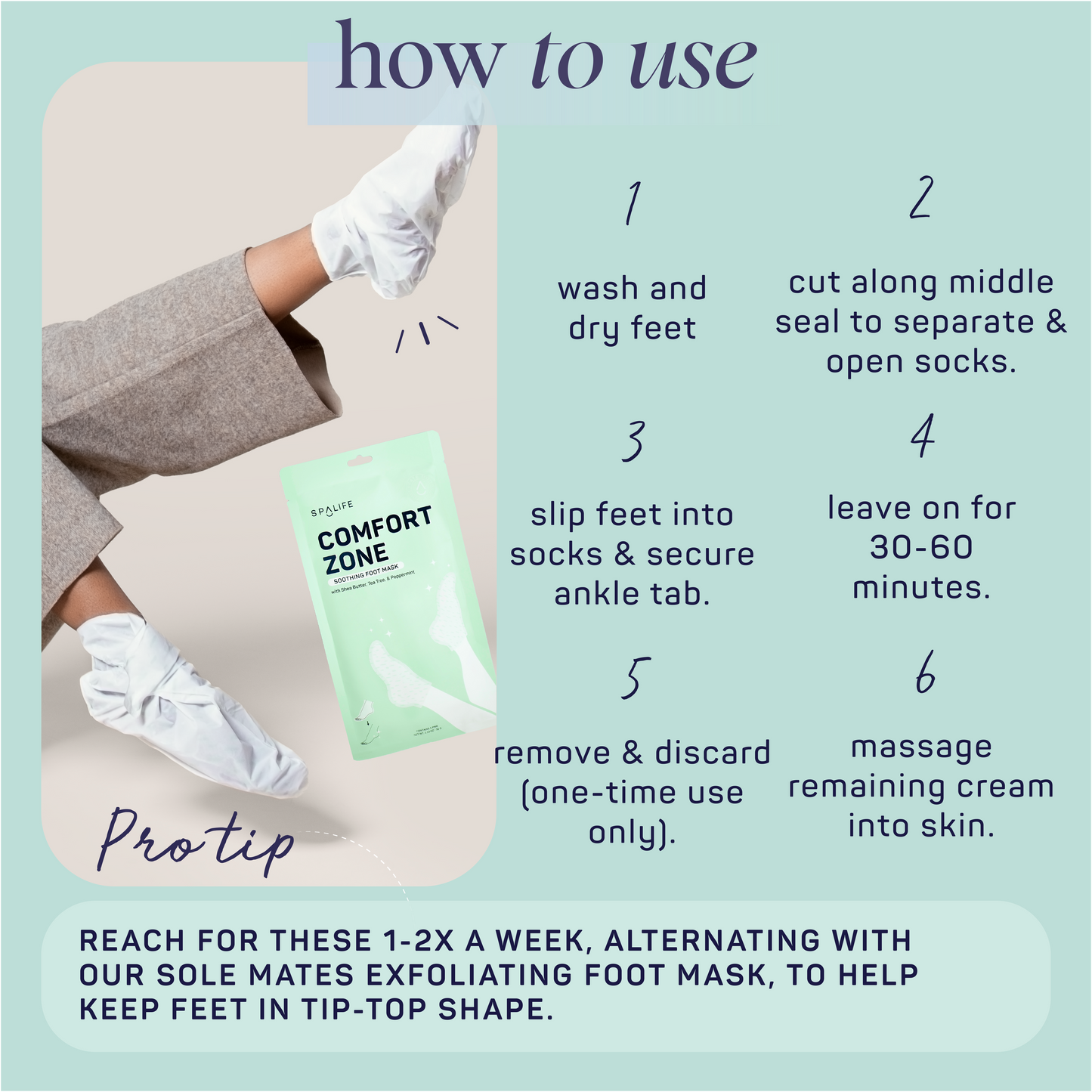 Comfort Zone Soothing Foot Mask with Shea Butter & Tea Tree | Spa Life