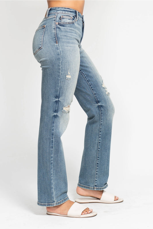 Judy Blue High Waisted Straight Leg Dad Jeans