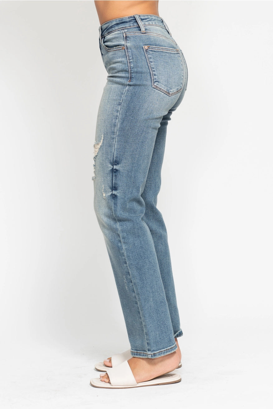 Judy Blue High Waisted Straight Leg Dad Jeans