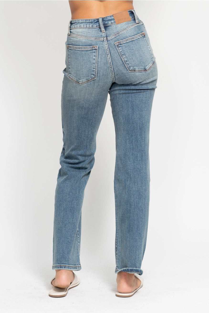 Judy Blue High Waisted Straight Leg Dad Jeans
