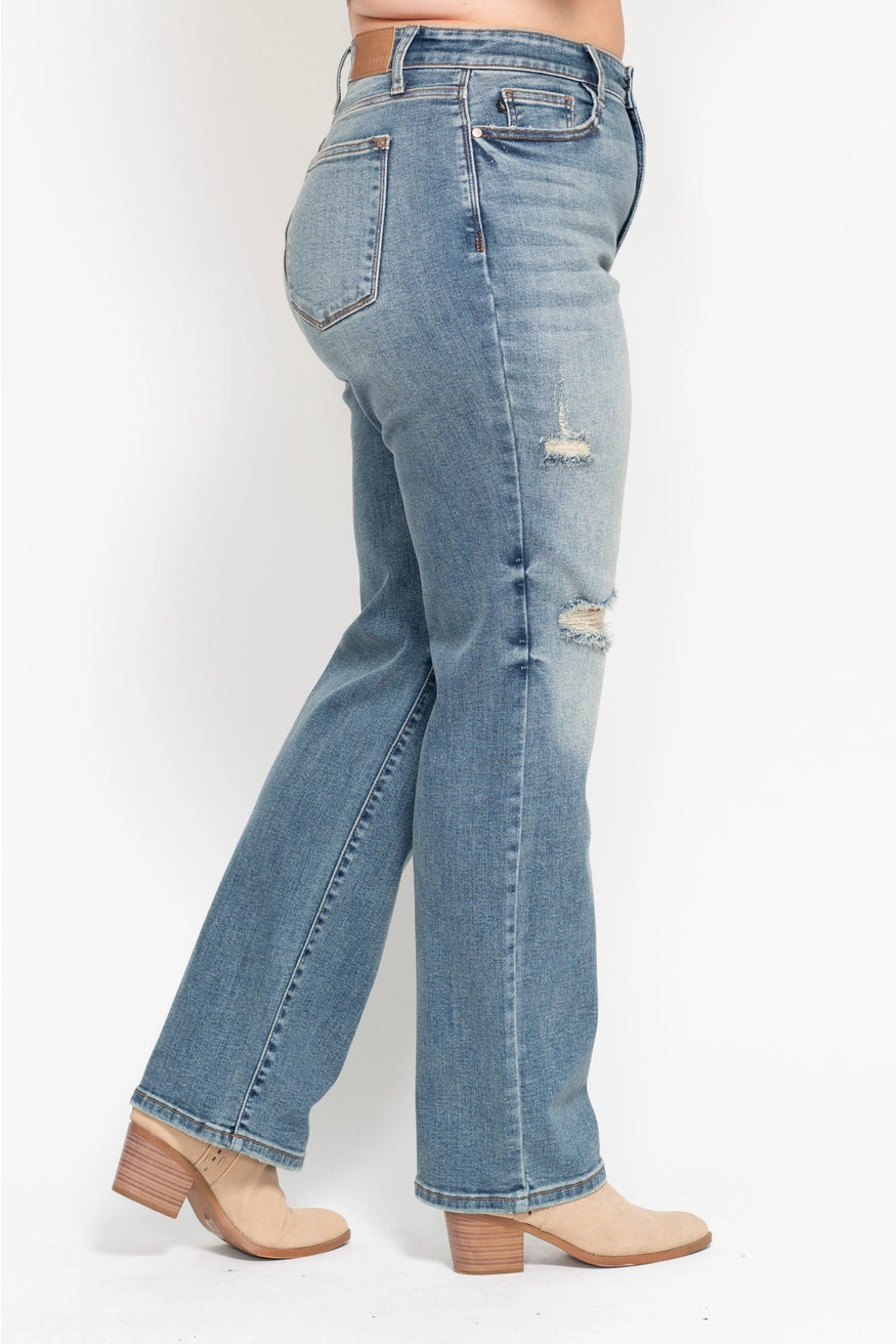 Judy Blue High Waisted Straight Leg Dad Jeans