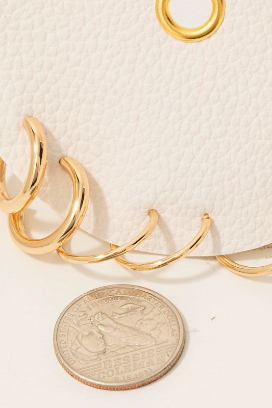Gold Dainty Tube Hoop Earring 3 Pack