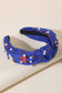 USA Charm Embellished Knot Headband