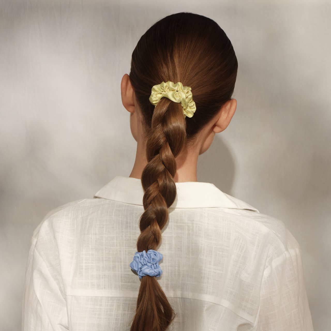 Coastal Ruched Satin Scrunchies Set