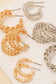 Two Tone Textured Hoop Earrings Set | 6 Pair Set