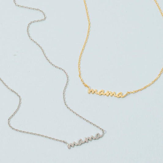 Dainty Mama Pendant Necklace | MULTIPLE COLORS