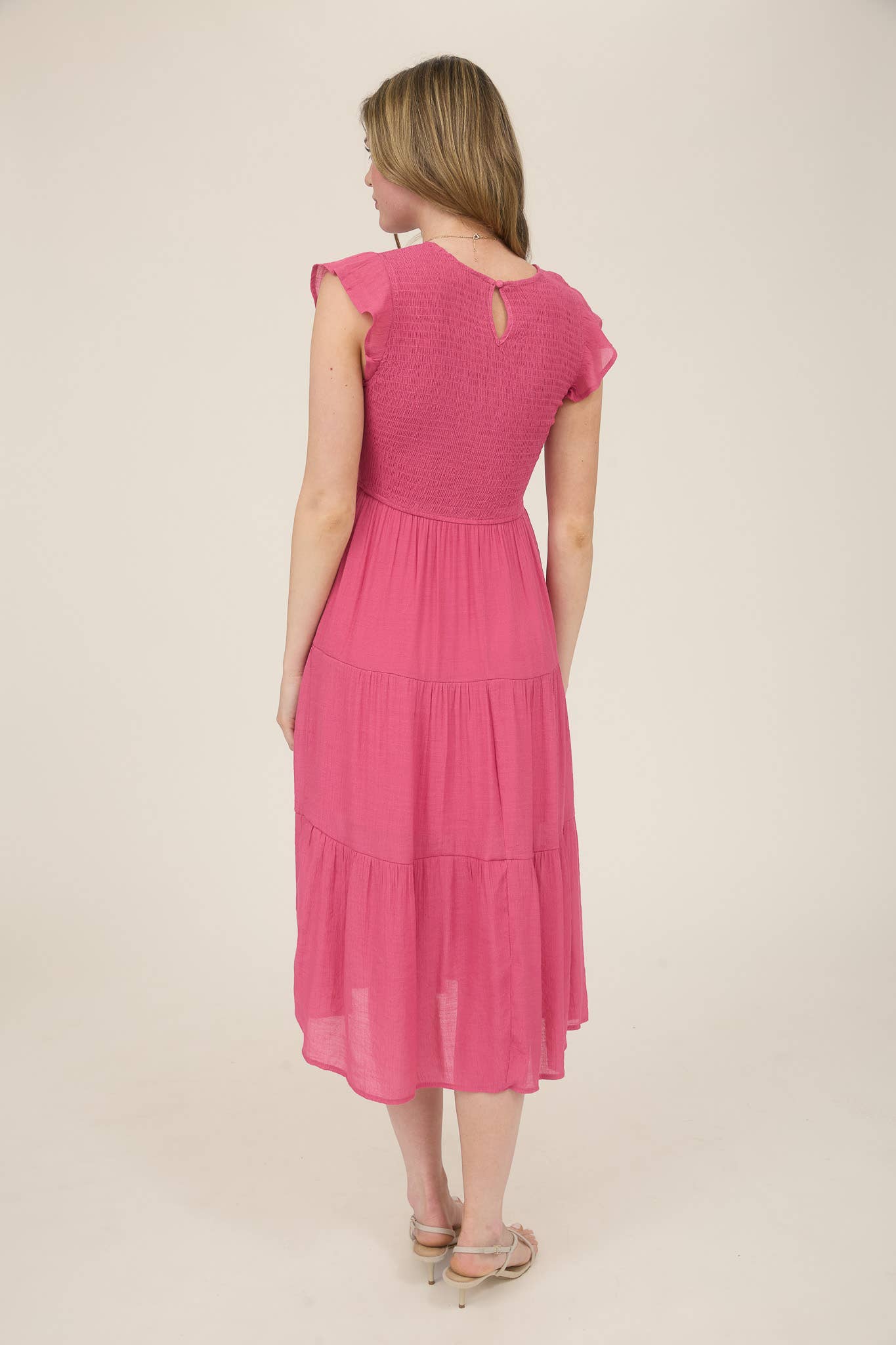 Carmen Smocked Tiered Midi Dress