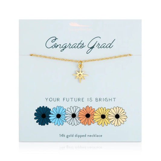 Your Future is Bright Gold Necklace for Graduation