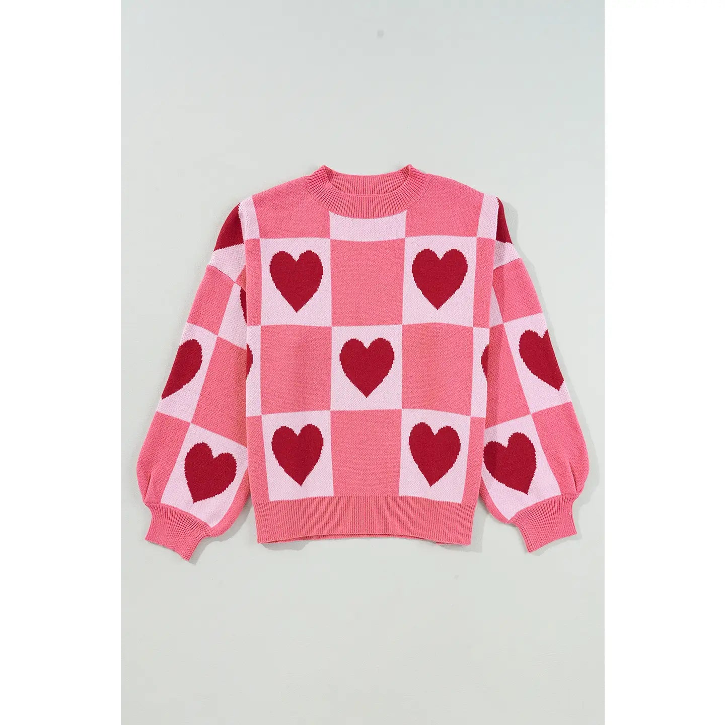 Patchwork Heart Knit Sweater | VALENTINE'S DAY