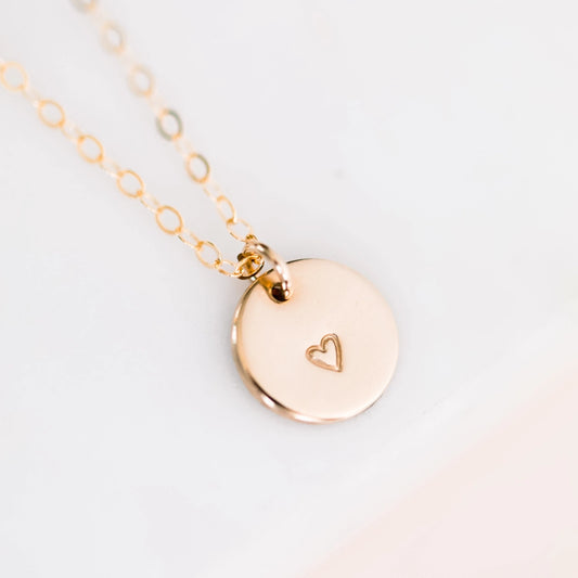 Heart Disc Necklace