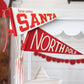 Here Comes Santa Claus Felt Pennant Flag