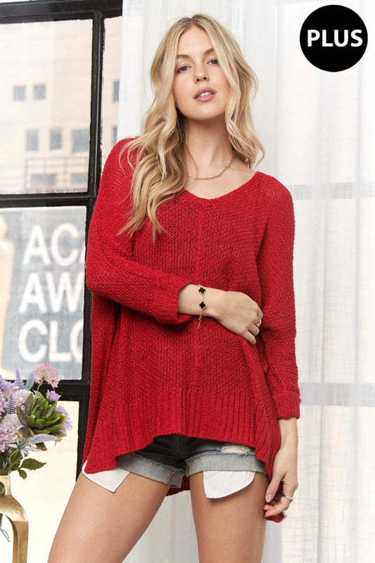 Hollie Loose Fit V-Neck Knitted Sweater