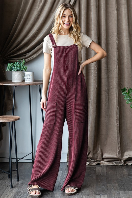 Juniper Ribbed Overall Jumpsuit