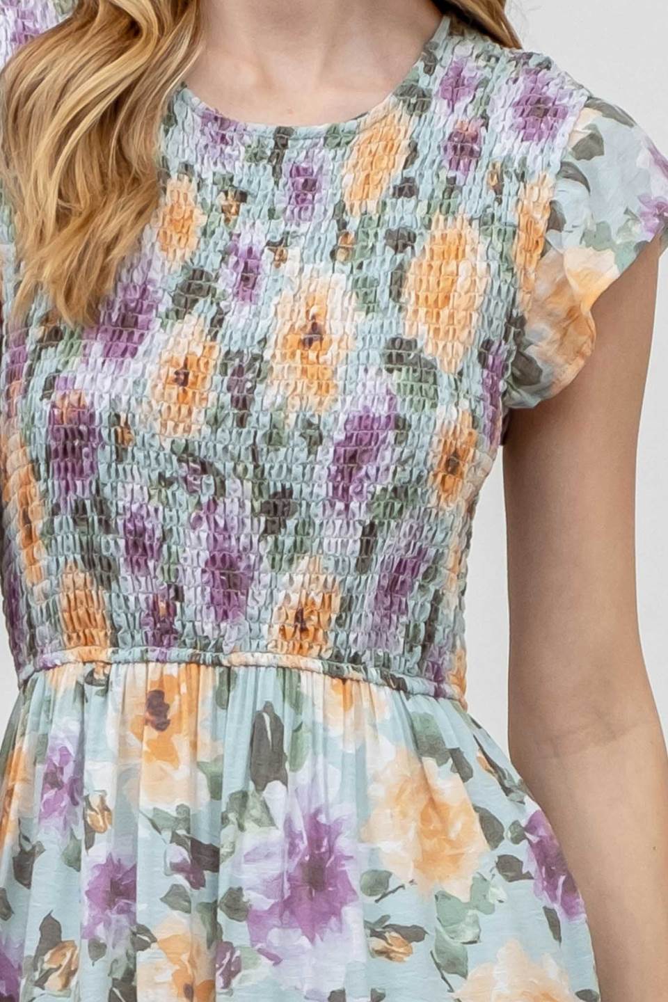 Katie Floral Smocked Midi Dress