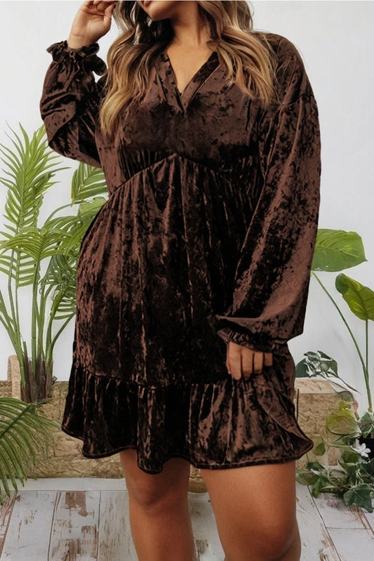Kendal Velvet Babydoll Dress