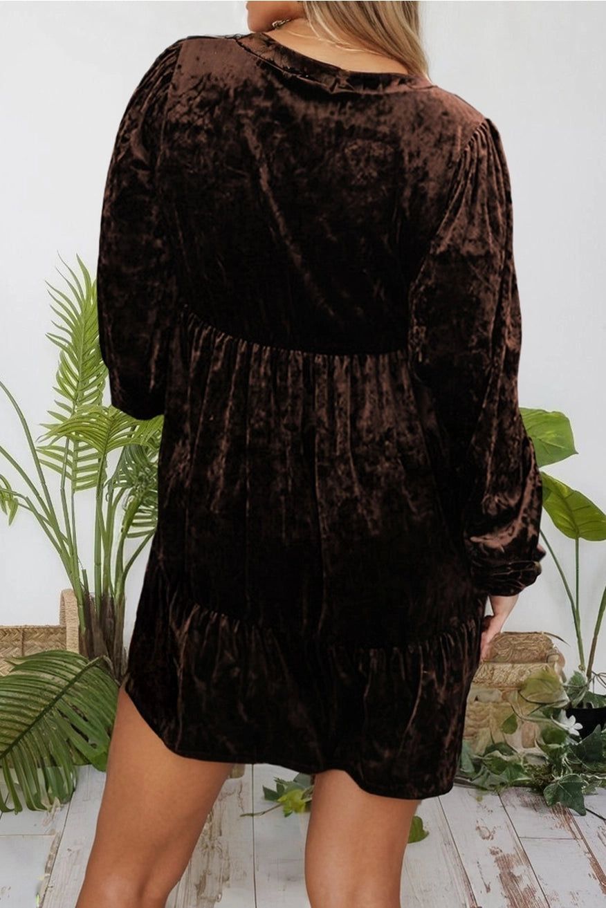 Kendal Velvet Babydoll Dress