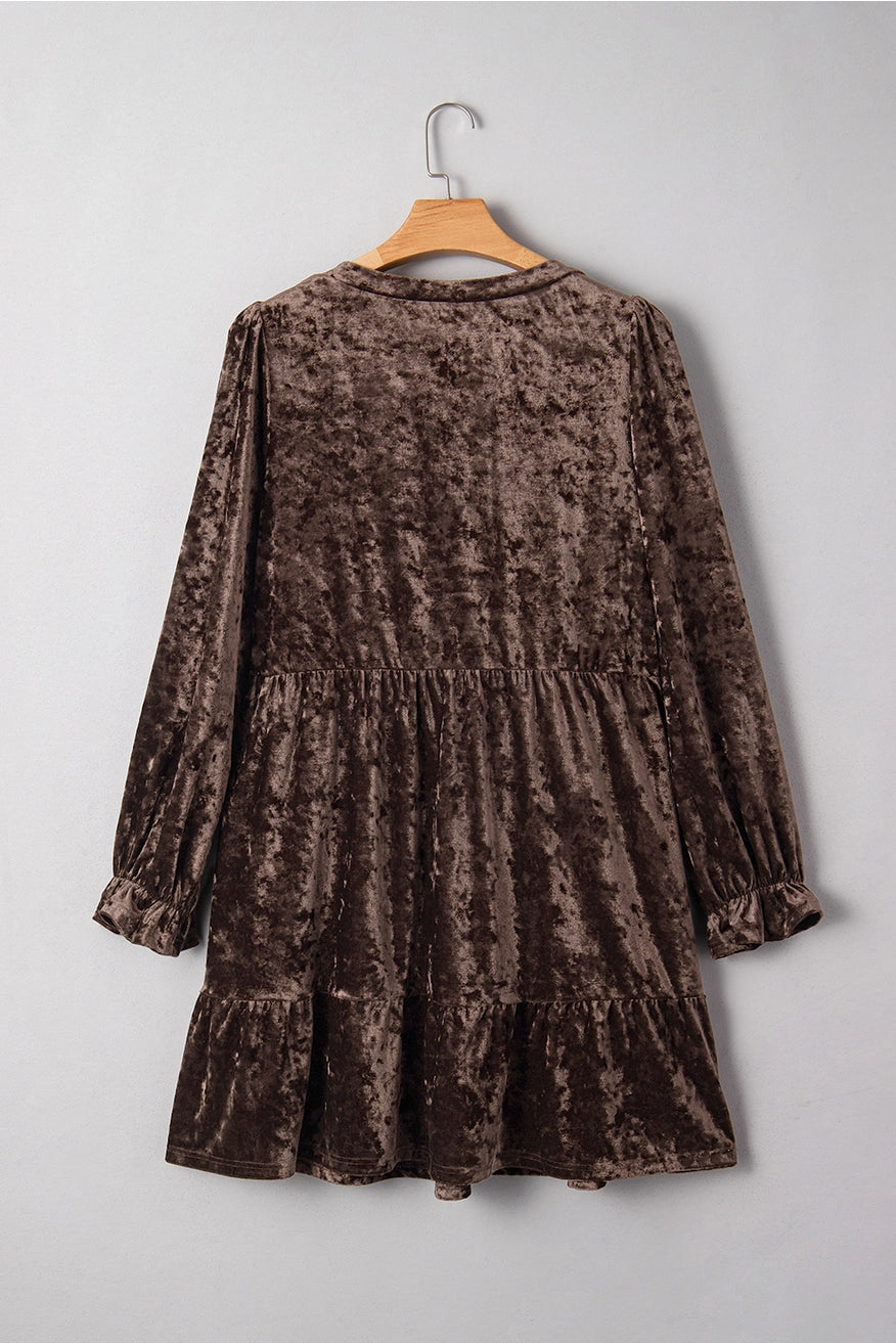 Kendal Velvet Babydoll Dress