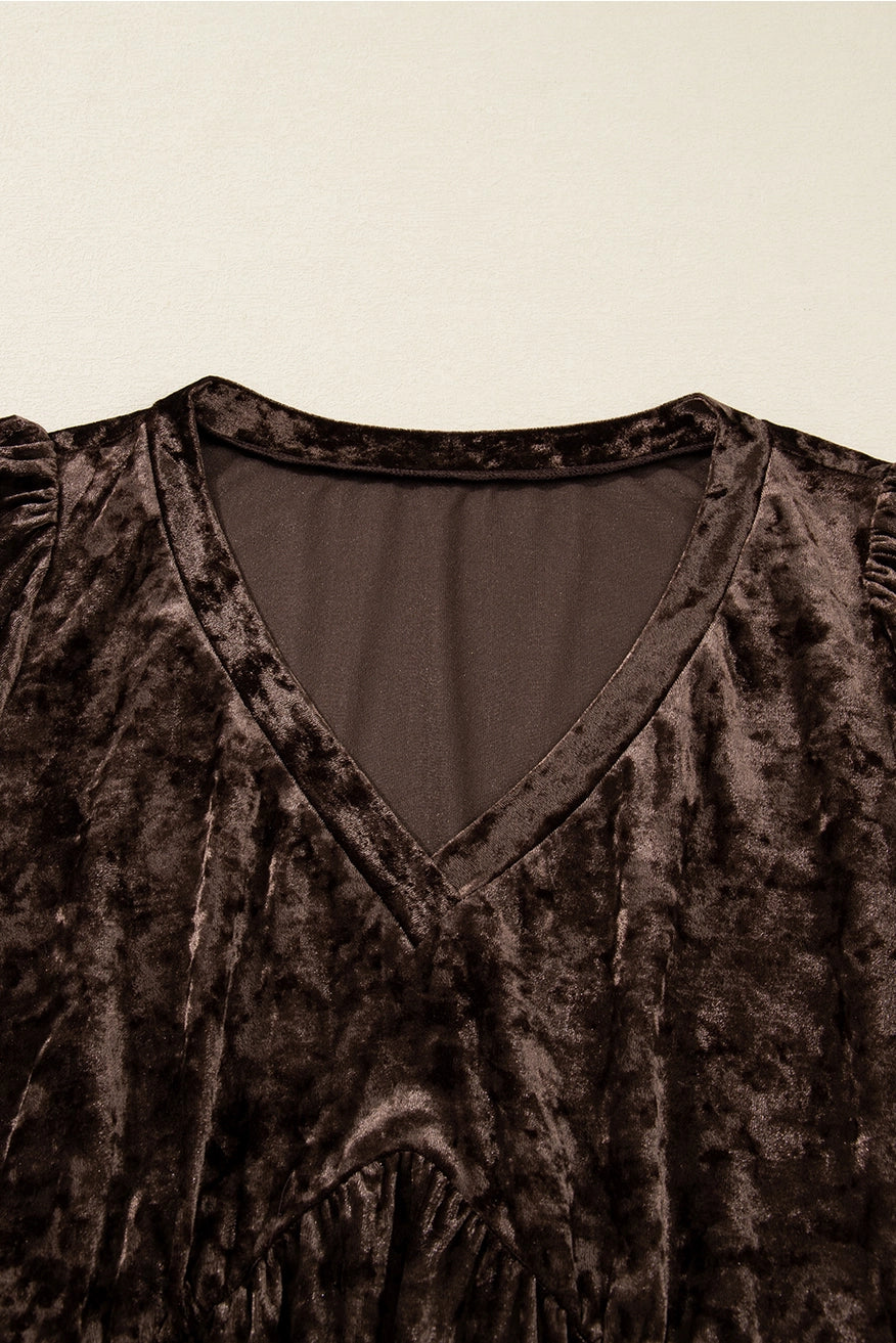 Kendal Velvet Babydoll Dress