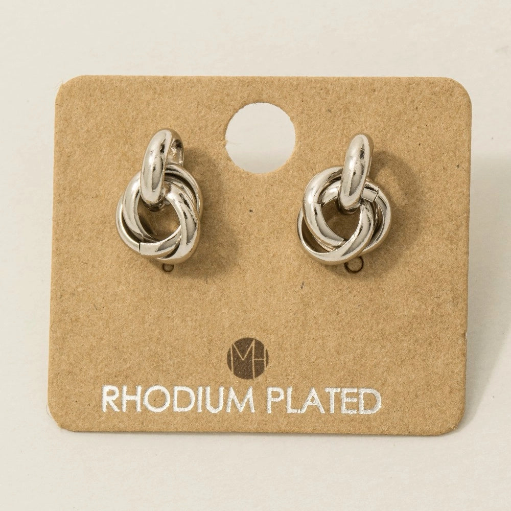 Metallic Knot Stud Earrings | MULTIPLE COLORS