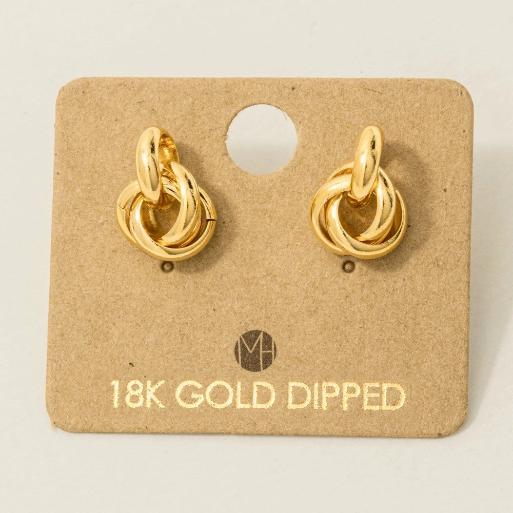 Metallic Knot Stud Earrings | MULTIPLE COLORS