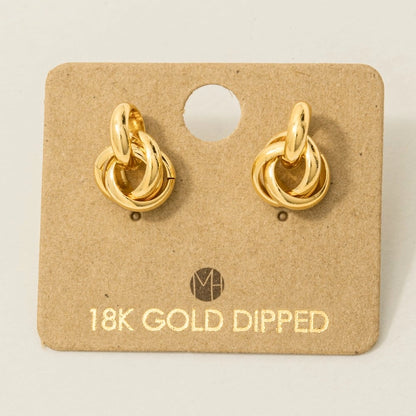 Metallic Knot Stud Earrings | MULTIPLE COLORS