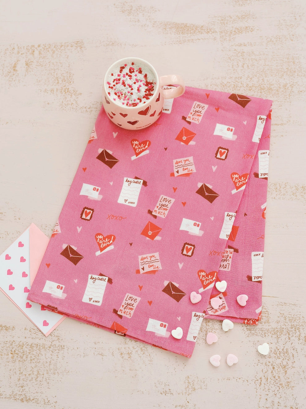 Love Notes Full Pattern Flour Sack Towel