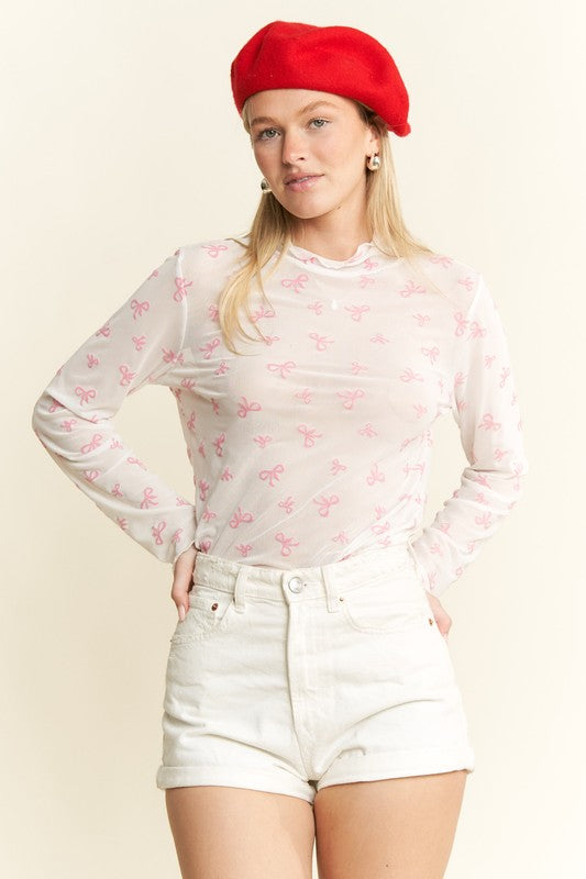 Mac Bow Mesh Top
