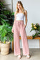 Mauve Paperbag Waist Urban Ribbed Pants