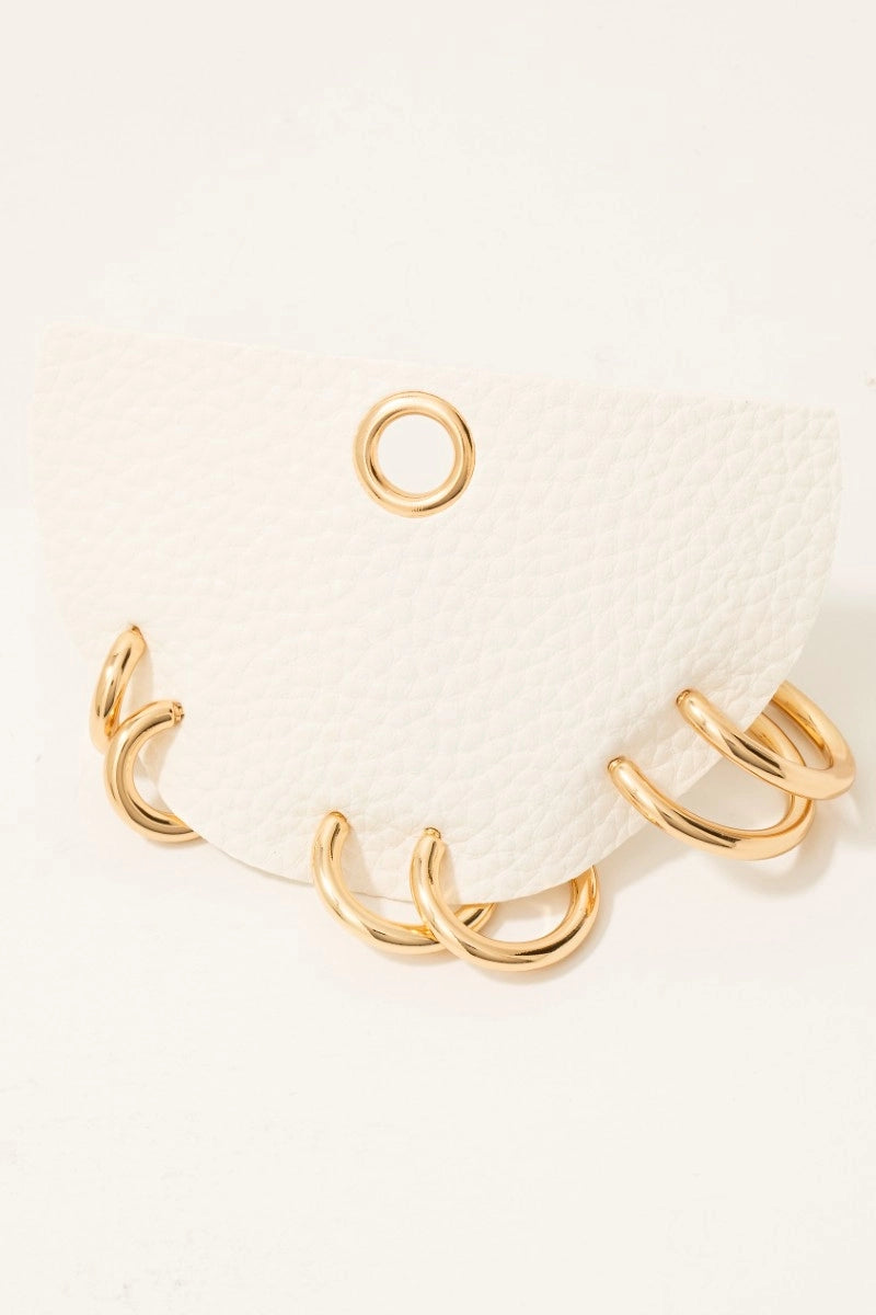 Gold Mini Tube Hoop Earring 3 Pack