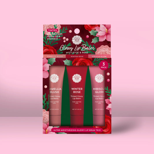 Mistletoe & Rose Glowy Lip Balm Collection
