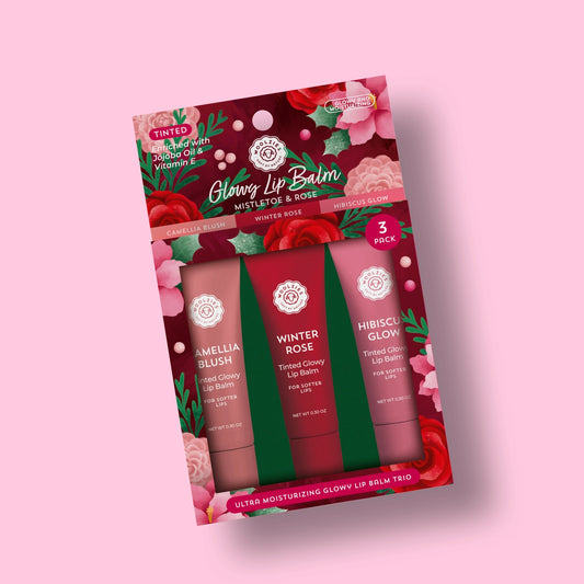 Mistletoe & Rose Glowy Lip Balm Collection