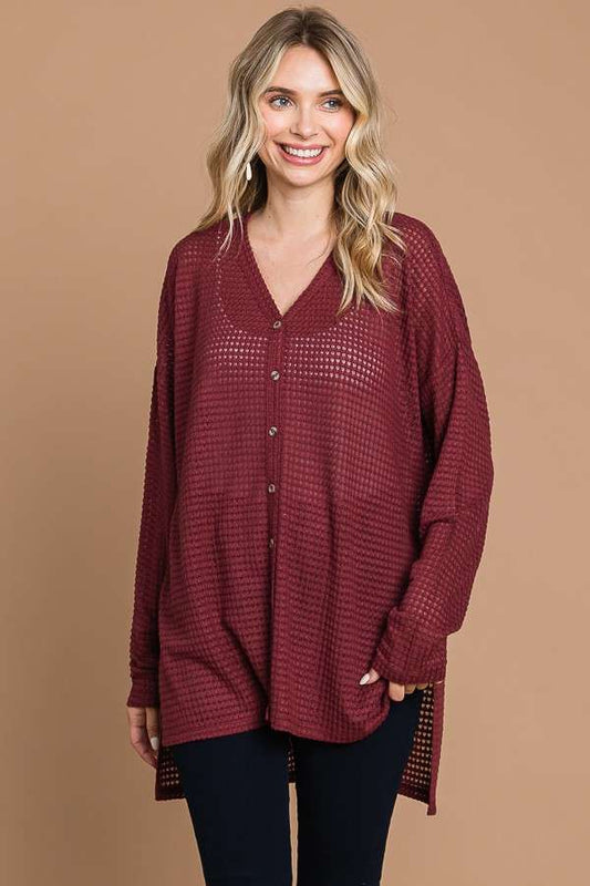 Molly V-Neck Drop Shoulder Cardigan