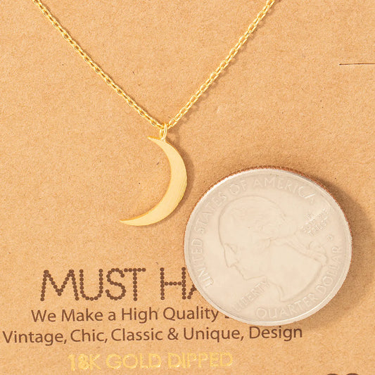 Moon Crescent Pendant Necklace